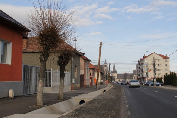 Ditch along the street