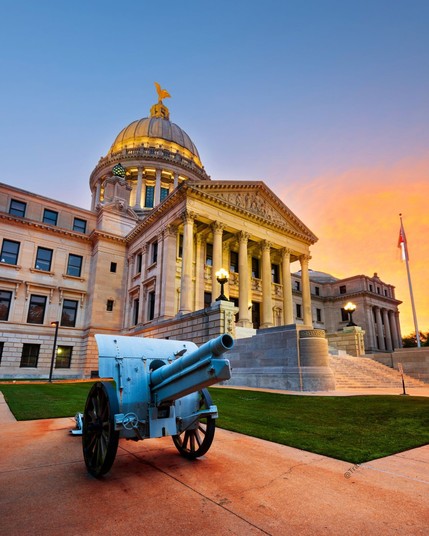 The Mississippi State Capitol in Jackson, Mississippi, USA