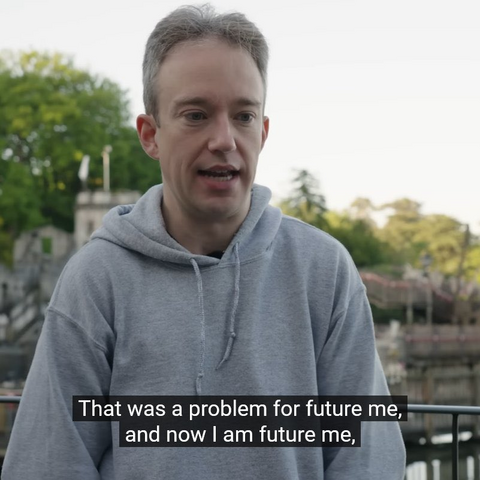 Tom Scott: "That was a problem for future me, and now I am future me,"
