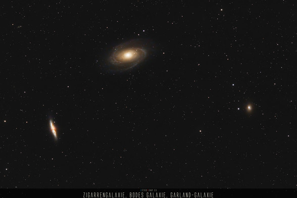 #BodesGalaxie #GarlandGalaxie #M81 #M82 #Messier81 #Messier82 #NGC3031 #NGC3034 #NGC3077 #UGC5318 #UGC5322 #UGC5398 #Zigarrengalaxie	