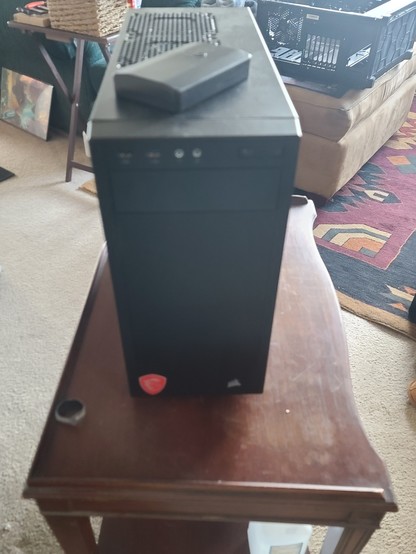 A very cheap corsair pc tower. Old and outdated in every way.