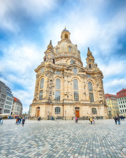 Baroque Frauenkirche Church in Dresden, Germany