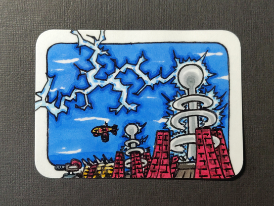 Une carte représentant des bobines tesla, des murs, une sentinelle et un kirov du jeu Alerte Rouge 2