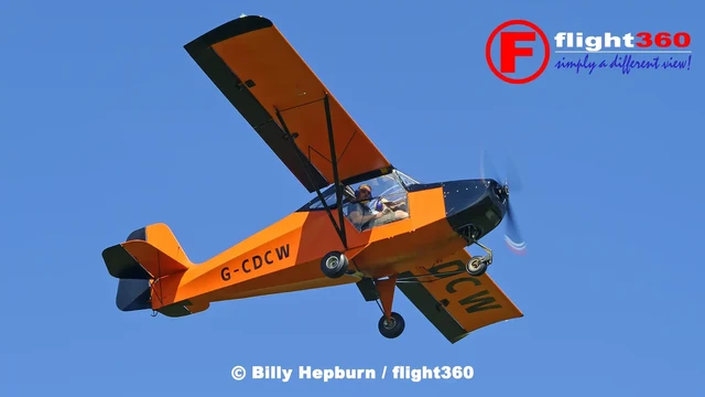 Just Escapade G-CDCW taking off at Strathaven Airfield, South Lanarkshire, Scotland, UK.
