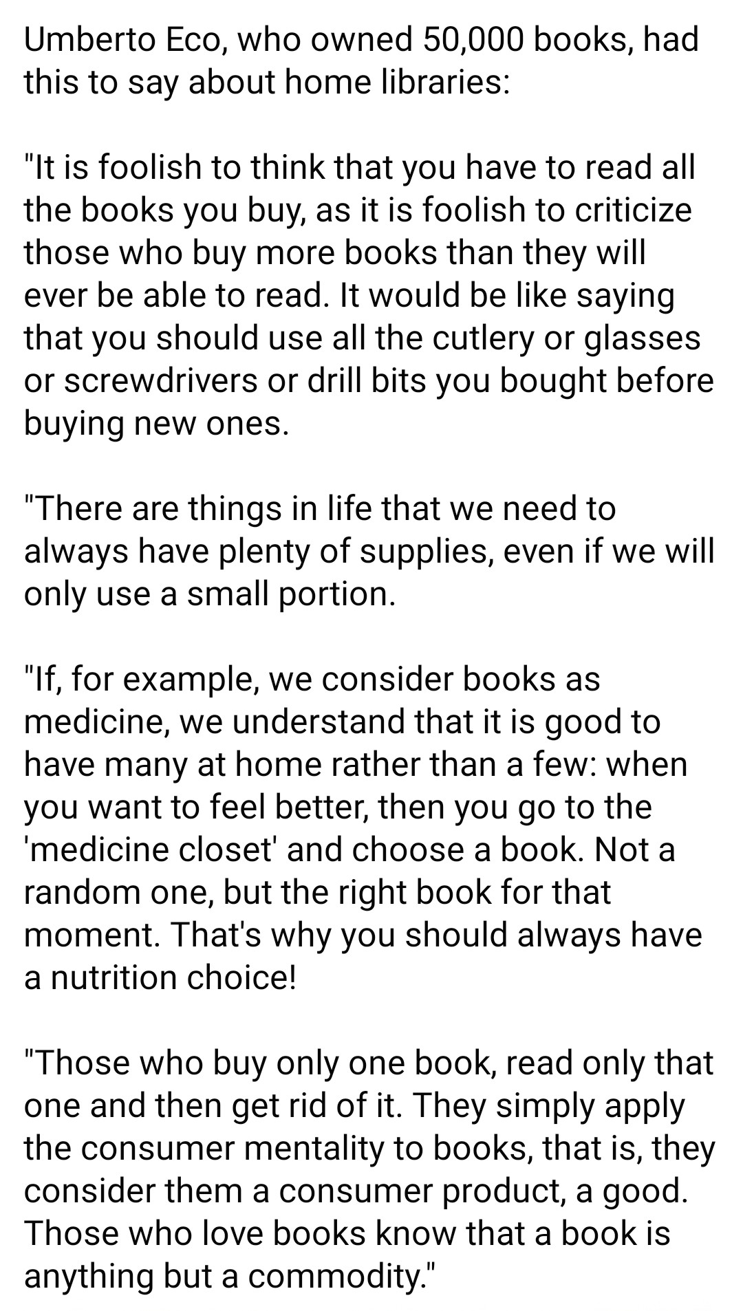 RustyBertrand: ""If, for example, we consider books as medicine,  …" - Mastodon