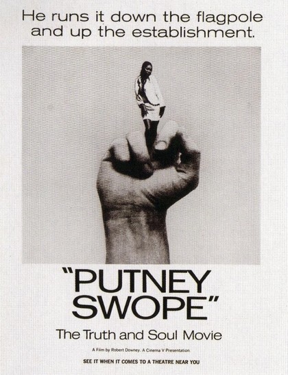 Two American posters for the 1969 satirical comedy “Putney Swope”.