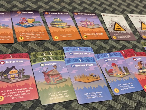 Close up of cards from Mach Koro Bright Lights Big City