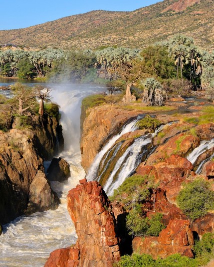 Epupa Falls on the Kunene River in Namibia