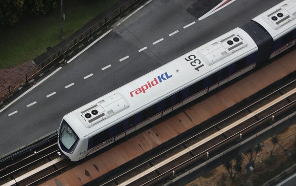 LRT Kelana Jaya Line train on the railway track. / Photo from linked article.