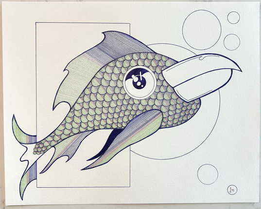 Fish with a beak or bird with a fish body?