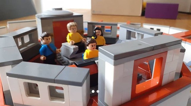 The #MainBridge with #CaptainPike, #Spock, #NumberOne and #LtAmin at the #Helm (this is the crew from #StarTrekDiscovery Season 2 as the cast for #SNW was yet to be announced)