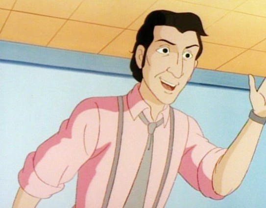 An image still of cameraman Vernon from the Teenage Mutant Ninja Turtles cartoon. He's raising his hand in excitement, as if he has a stellar story to break.