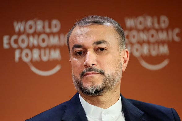 Iranian Foreign Minister Hossein Amir-Abdollahian attends the 54th annual meeting of the World Economic Forum, in Davos, Switzerland
