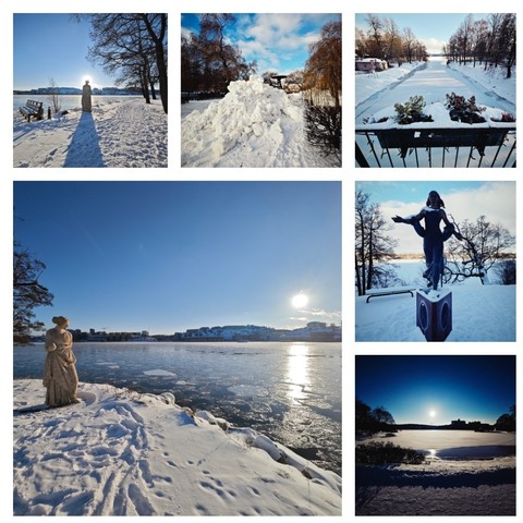 collage of wintery trail conditions