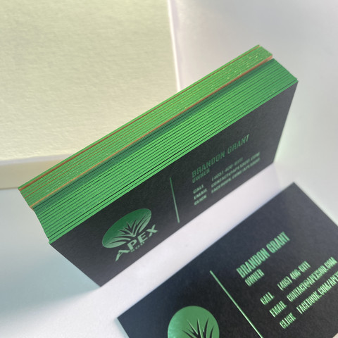 foil edges business cards