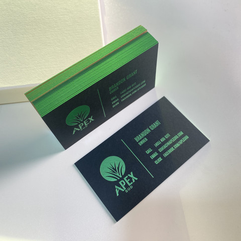 foil edges business cards
