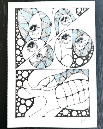 Neurographic portrait in several quadrants.
