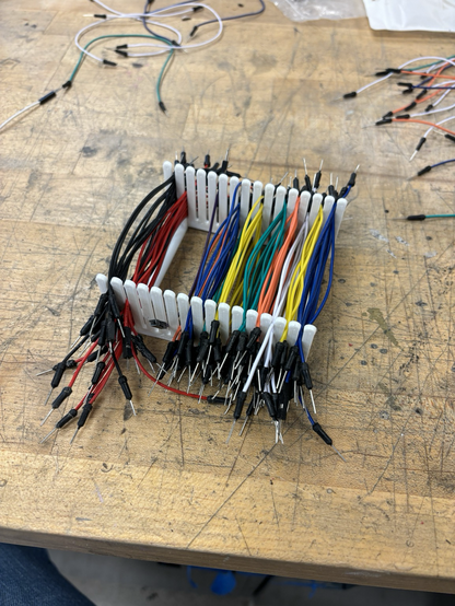 Jumper wires organized by color