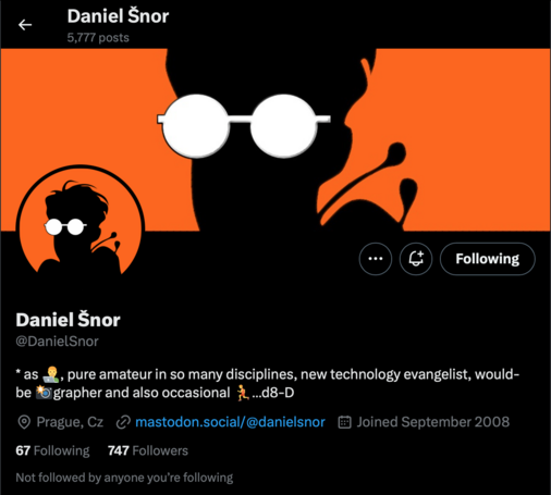 Twitter profil
