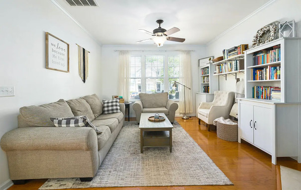rectangular living room