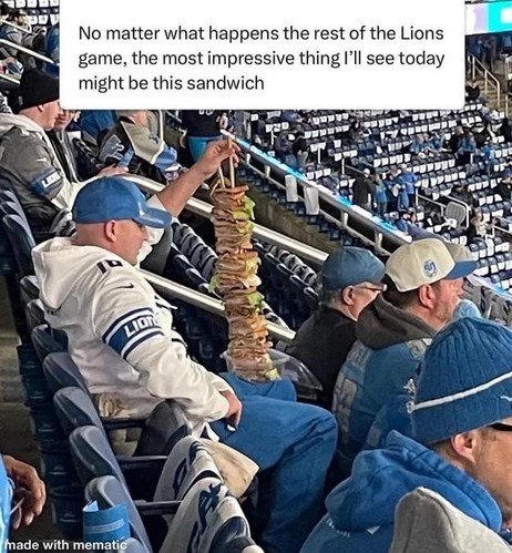 A seriously impressive stacked sandwich