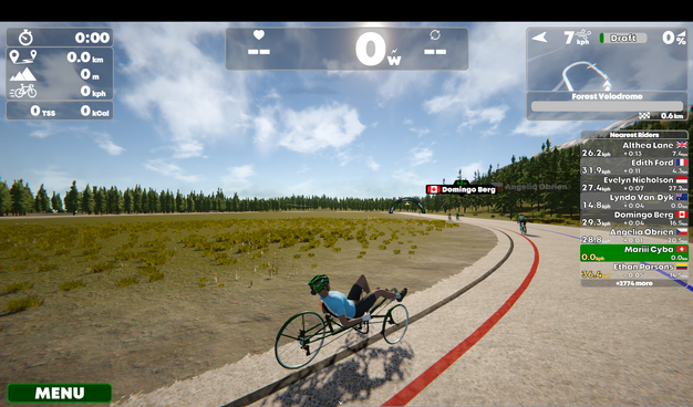 The virtual environment of the CYBATHLON FES Bike Race