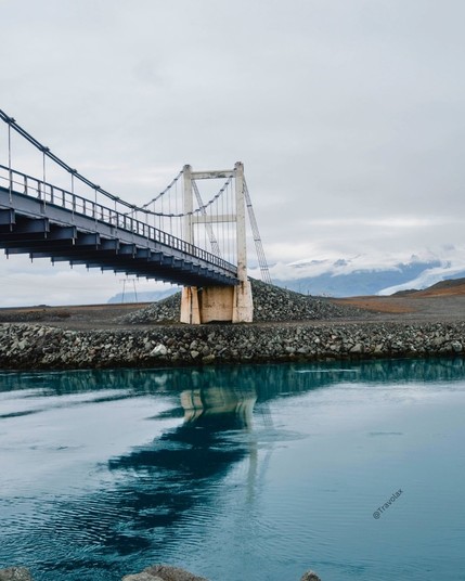 The iconic bridge at Diamond Beach, Iceland