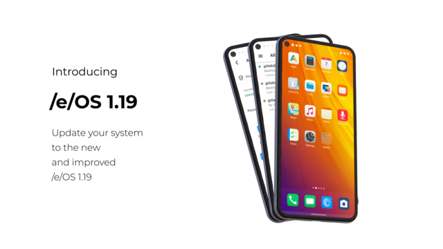🎊 We're thrilled to announce the arrival of /e/OS 1.19, bringing a host of new features, enhancements, and bug fixes. 

📱Check the ‘System updates’ in your phone settings menu. Make sure your have the latest version running on your phone. 