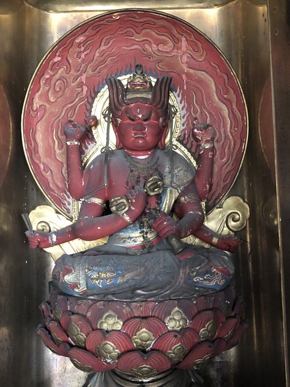 Aizen Myōō (#AizenMyōō), Aizendo, #Kannon-ji, Iwaya, Awaji City, #Japan.
#BuddhistArt #Buddhism