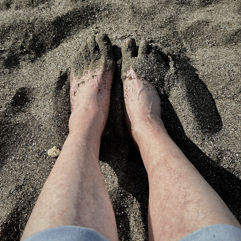 Toes in the sand