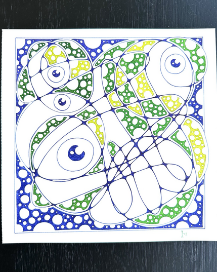 Effervescent neurographic portrait.
