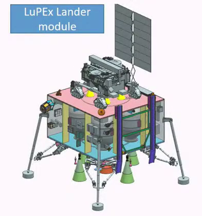 Render of LuPEx lander module with rover