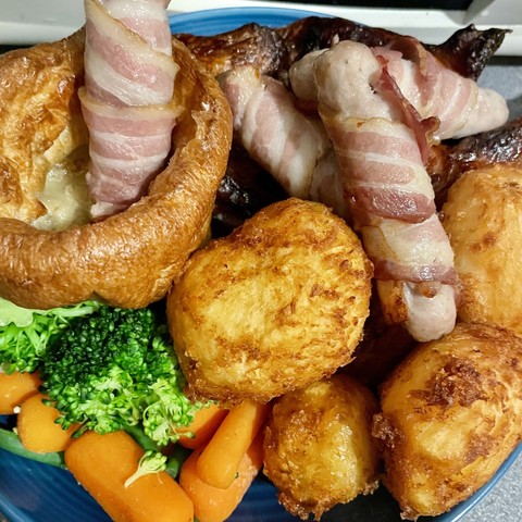 Roast Dinner before Gravy