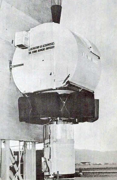On Feb. 21, 1965 a 200 feet diameter balloon was launched by Air Force Cambridge Research Labatories personnel from Holloman AFB, New Mexico, transporting a special telescope to make spectroscopic records of the planet Venus. The Mission was the third one of Project BAL-AST (Balloon Astronomy) under guidance of Dr. John D. Strong of the John Hopkins University. The instrument was fully automated and consisted of a 41 cm Schmidt-mirror telescope coupled with an infrared spectrometer.

As a result of the flight, decisive conclusions were obtained about the occurrence of ice crystals in the clouds of Venus.