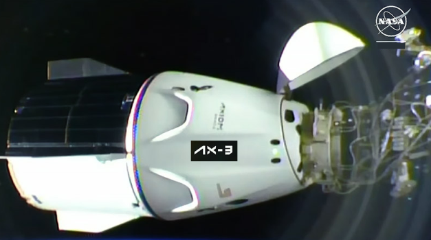 Privat oder KASSE

Dies ist ein Crew Dragon Raumschiff
was für Axiom AX3 Mission fliegt

Credit NASA 02-2024