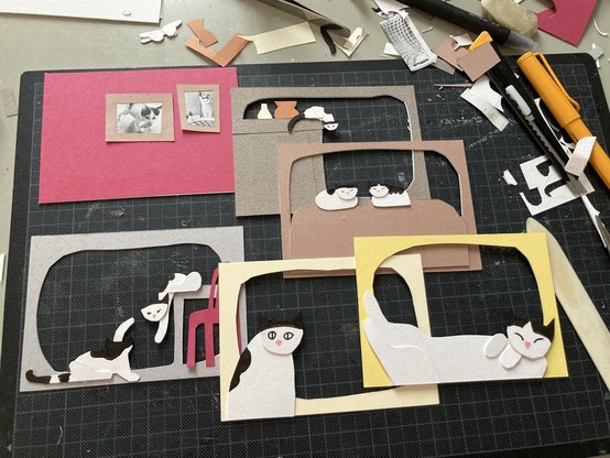 seperate pages of the tunnelbook