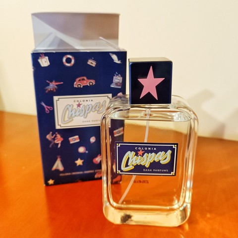 Reedición de la clásica colonia Chispas de Dana que se vende en perfumerías Primor. Un clásico de la época de la EGB