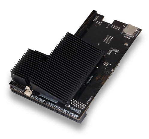 Amiga Warp 1260 Turbo Card by CS-Lab. Black PCB with black aluminium radiator. 