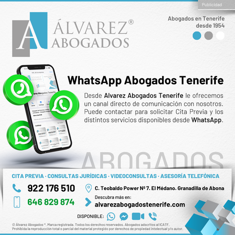 WhatsApp Abogados Tenerife. Alvarez Abogados Tenerife.