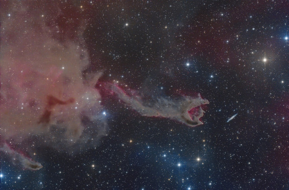 10-inch remote, NA, astrofotografie, astronomie, astronomy, astrophotography, cg4, cometary globule, deep sky, gods hand, hakos, hakos guest farm, ias, ias observatory, ias observatory hakos, khomas, namibia, puppis, world