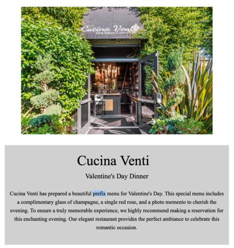 Screenshot of a email from the “Cucina Venti” restaurant advertising their Valentine's Day Dinner; the first line of the body is:

“Cucina Venti has prepared a beautiful *prefix* menu for Valentine's Day.”

erroneously using “prefix” instead of the homonym “prix-fixe”.

Reverse Polish is, of course, a post-fix notation.