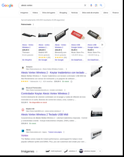 Google search results without an ad-blocker showing a total of 8 ads: 5 "sponsored" and 3 non sponsored.