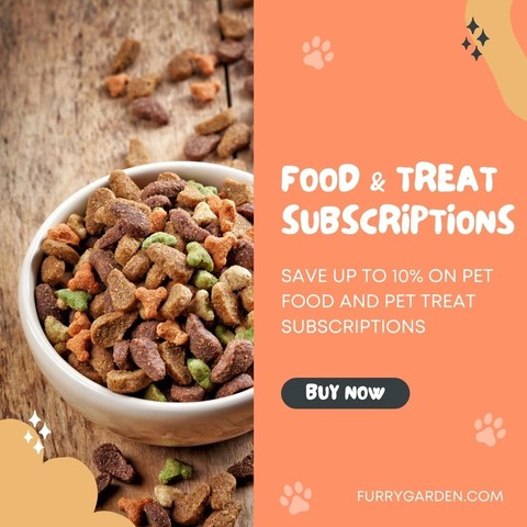 Save up to 10% on pet food and pet treat subscriptions at furrygarden.com.