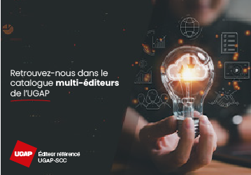 Visuel "Retrouvez-nous dans le catalogue multi-éditeurs de l'UGAP
