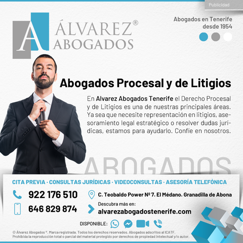 Abogados Procesal y de Litigios en Tenerife desde 1954.