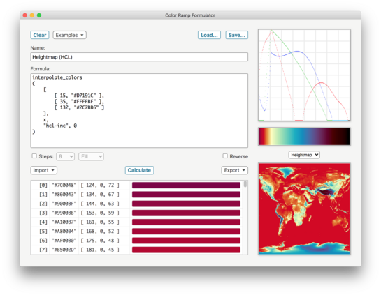 Color Ramp Formulator Example of Heightmap Test Image
