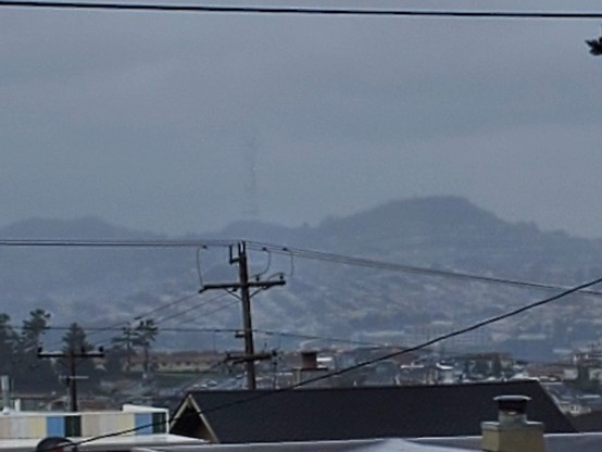 Another view of the hills and the fog/mist/cloud.  Not quite raining, but definitely threatening.