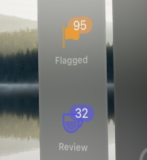 Screenshot of OmniFocus 4.1 for visionOS, showing perspectives with badge counters.