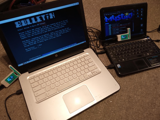 old laptops. telnetbbs. meshtastic