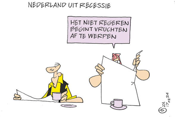“Nederland uit recessie”

Mieke Doorzon tegen John: “Het niet regeren begint vruchten af te werpen”